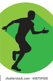 vector running man icon