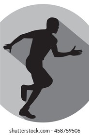 vector running man icon