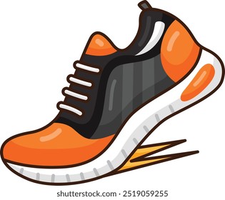 a vector of a running shoes
