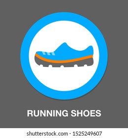 vector running shoes illustration isolated - foot wear symbol. footwear sign