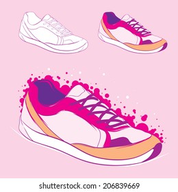 Vector running shoes - sneakers