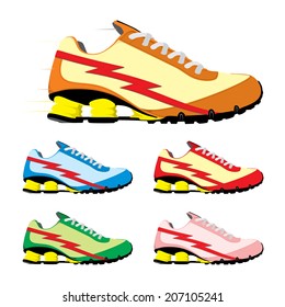 Vector running shoes - sneakers
