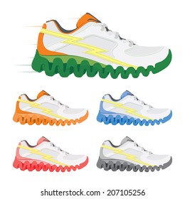 Vector running shoes - sneakers