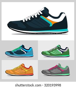Vector running shoes - sneakers
