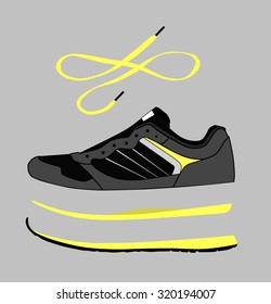 Vector running shoes - sneakers