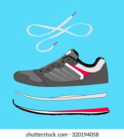 Vector running shoes - sneakers