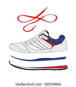 Vector running shoes - sneakers