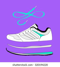 Vector running shoes - sneakers