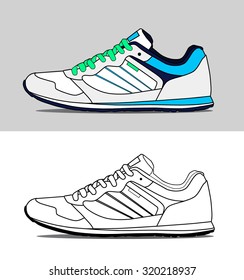 Vector running shoes - sneakers