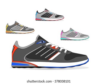 Vector running shoes - sneakers