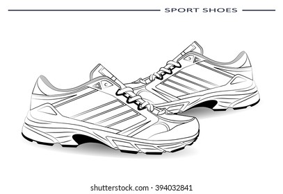 Vector running shoes - sneakers