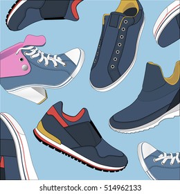 Vector running shoes - sneakers