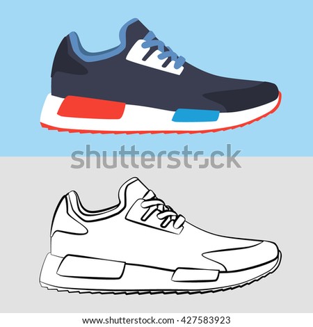 Vector running shoes - sneakers