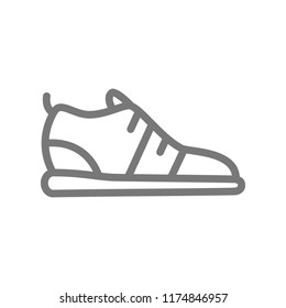 Vector running shoes and sneakers line icon. Symbol and sign illustration design. Isolated on white background