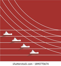 vector running track start line
