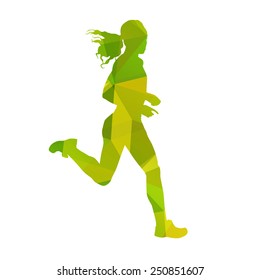 Vector running woman