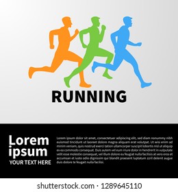 vector running,running man silhouette.