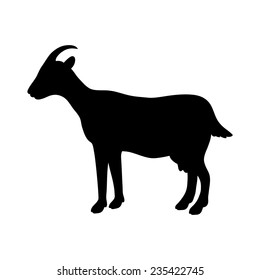 Vector rural farm animals on a white background