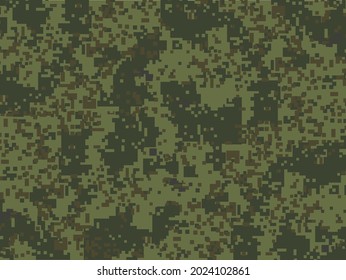 Vector Russia Army Camouflage Flora Digital Uniform Pattern 