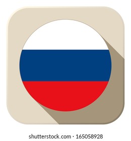 Vector Russia Flag Button Icon Modern Stock Vector (Royalty Free ...