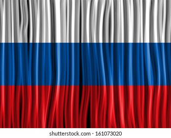 Vector - Russia Flag Wave Fabric Texture Background