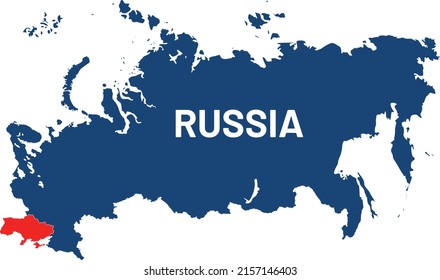 Vector russia map. Russia map chart.