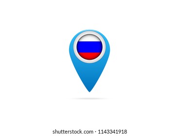 Vector Russia Pin Map