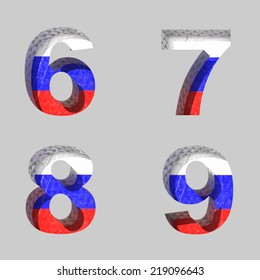 Vector Russian alphabet letters set