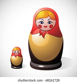 Vector russian doll