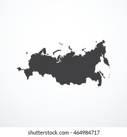 Vector Russian Federation Map Icon.