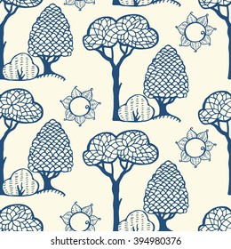 vector russian folk seamless pattern. It can be used for prints, cards, fabric, textile, cover, wrapping paper