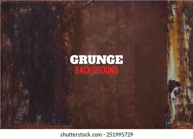 Vector rusted sheet of metal, metal texture, grunge background