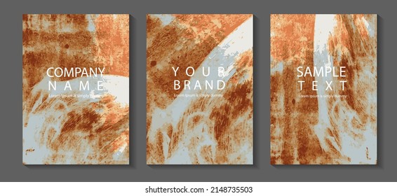 Vector rusty metal texture background, in A4 size for design work page cover book presentation. brochure layout and flyers poster template.