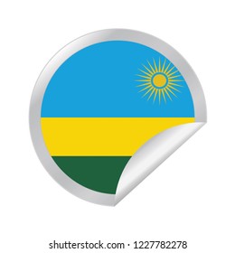 Vector Rwanda circle folded