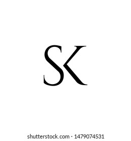 Sk Letter Logo Design Personal Custom Stock Vector (Royalty Free ...