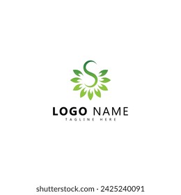 vector S letter ecology concept design