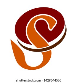 vector S logo with spheres on it