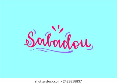 Vector sabadou in brazilian portuguese illustrated hand lettering vector