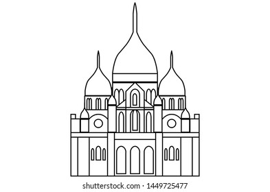 vector of Sacre Coeur of france