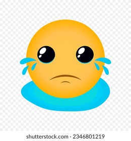 Vector sad, crying emotion, creative design.