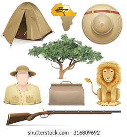 Vector Safari Icons Set