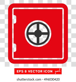 Vector Safe EPS vector pictograph. Illustration style is flat iconic bicolor gray and intensive red symbol on a transparent background.