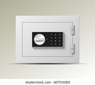 Vector safe Image. Armored box background.