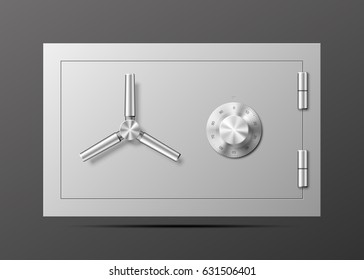 Vector safe Image. The door of a bank vault with a mechanical combination lock.