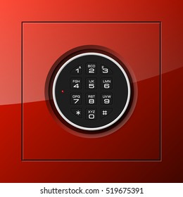 Vector safe. Strongbox icon. Armored Door bank vault, electronic combination lock. Reliable Protection. Long-term savings. Deposit box icon.Protection personal information