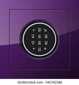 Vector safe. Strongbox icon. Armored box. Door bank vault, electronic combination lock. Reliable Protection. Long-term savings. Deposit box icon.Protection personal information