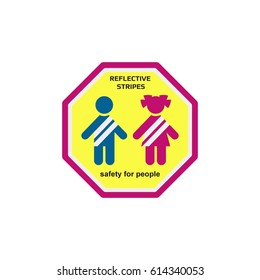 VECTOR.  Safety clothing with reflective stripes. For safe work.Template for fashion design / children.