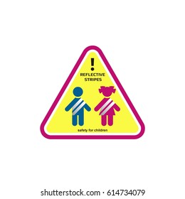 VECTOR. Safety clothing with reflective stripes. For safe work.Template for fashion design / children.