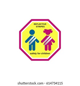 VECTOR. Safety clothing with reflective stripes. For safe work.Template for fashion design / children.