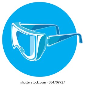 Vector Safety Glasses Stock Vector (royalty Free) 384709927 